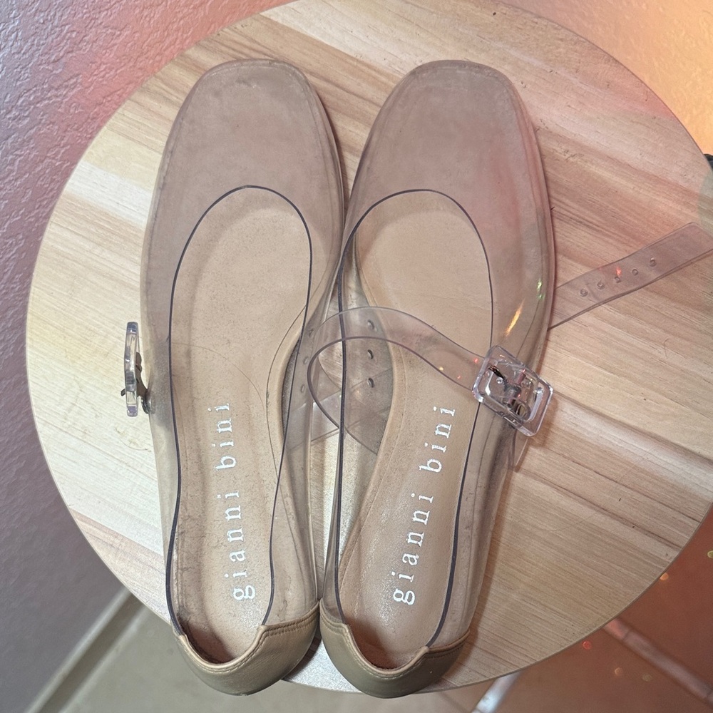Gianni Bini Women's Clear Strap Flats